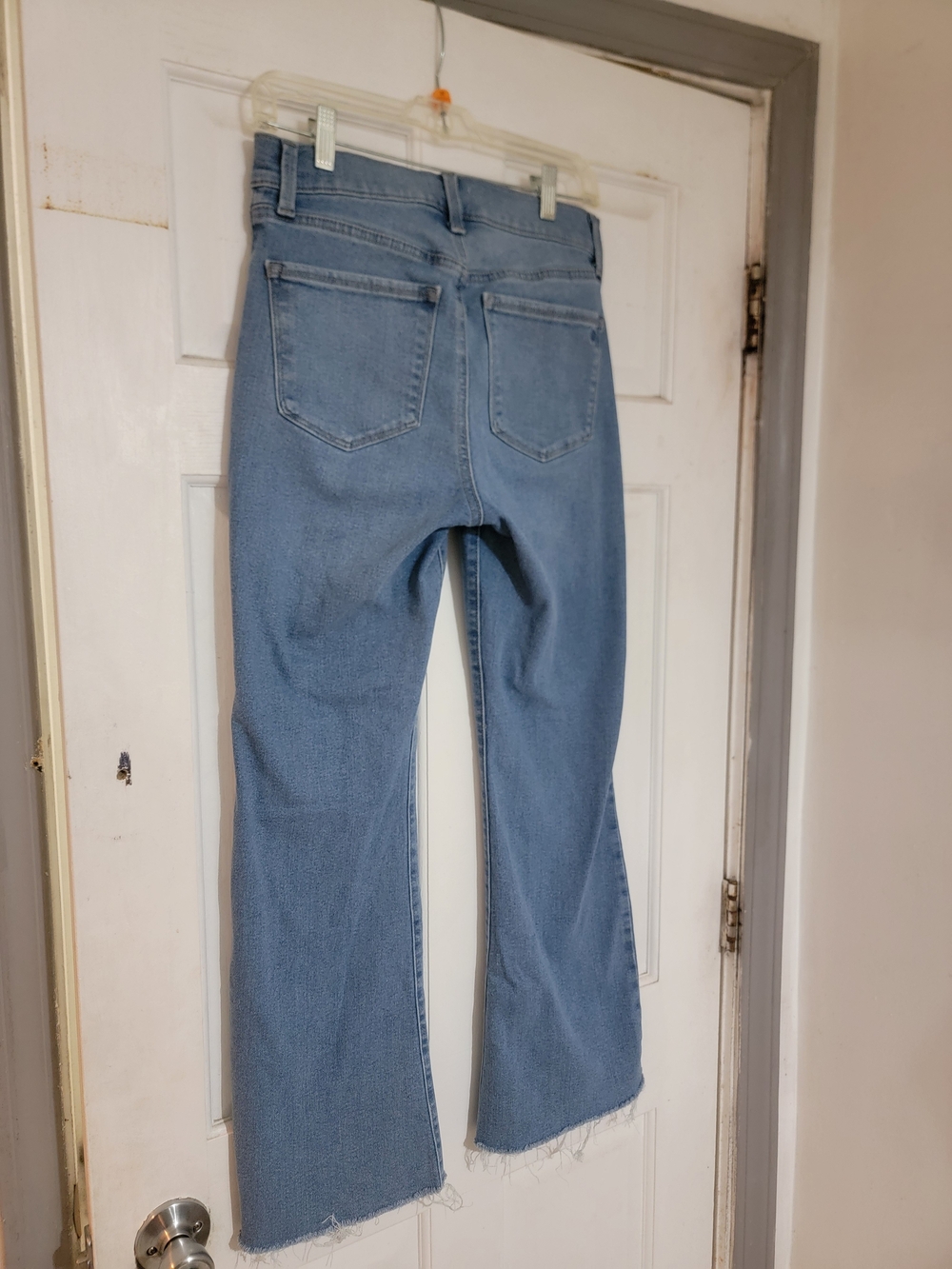 Jessica Simpson Light Blue Flare Jeans with Raw Hem